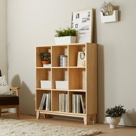 네시스 쏘론 가로세로 3단 원목 책장 1050 GM270C